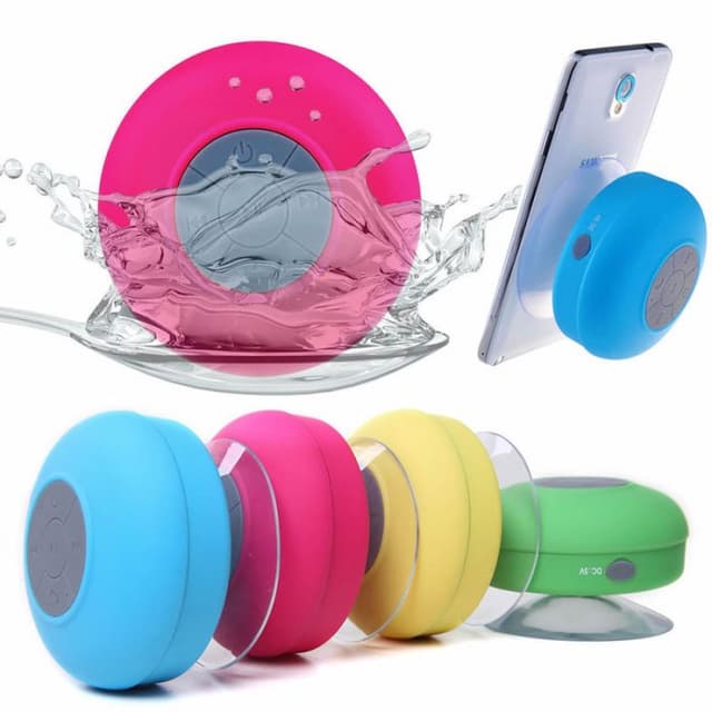 Waterproof Bluetooth Shower Speaker with Suction Cup Mount — View 3