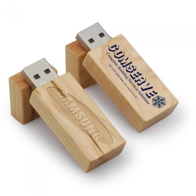 Eco Wood USB Thumb Drive with Large Print Area — View 5