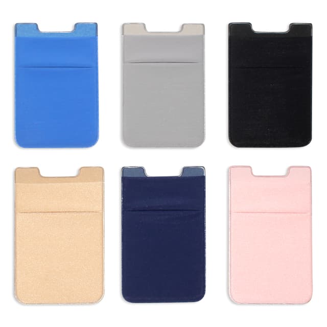 Stretchable Stick-On Phone Card Holder Sleeve for Wallet-Free Carry — View 4