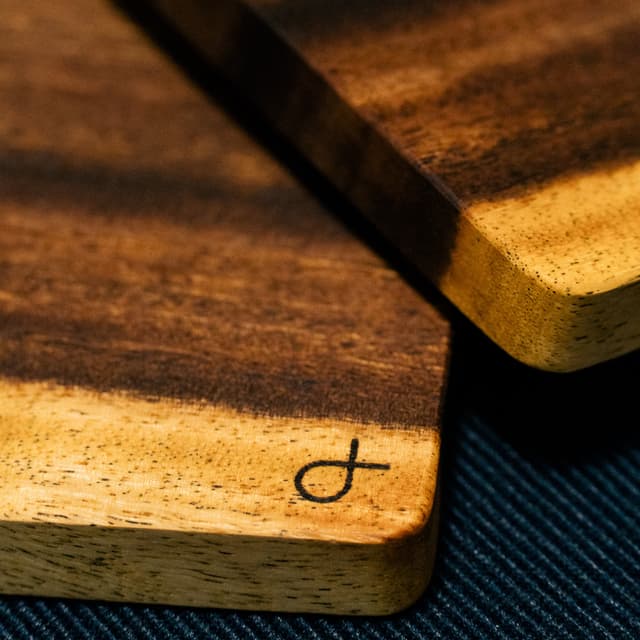 Roger and Sons Reclaimed Wood Square Coaster for Desks — View 2