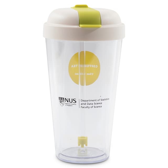 420ml Clear Double Wall Tumbler with Pop-Up Straw Lid — View 5