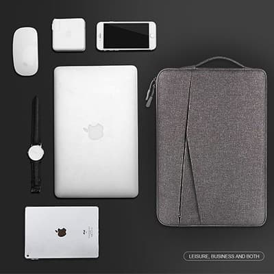 14 inch Water-Repellent Polyester Laptop Pouch with Pockets — View 4