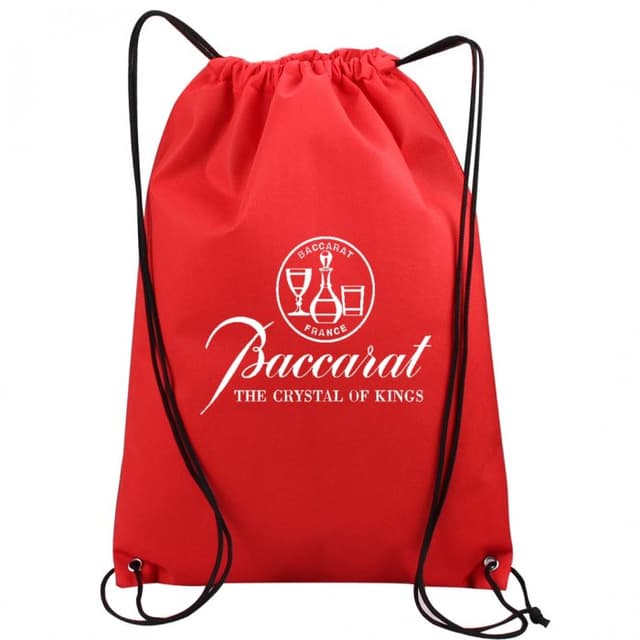 Water-Resistant Drawstring Bag with Zippered Front Pocket for Gym — View 2