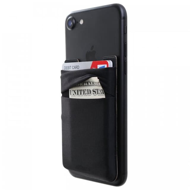 Stretchable Stick-On Phone Card Holder Sleeve for Wallet-Free Carry — View 2