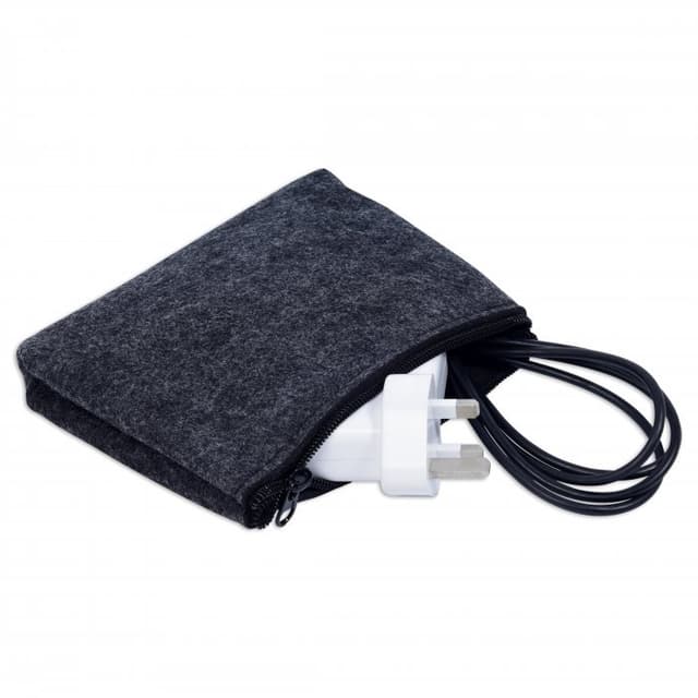Basic Wool Felt Zip Pouch for Everyday Storage — View 4