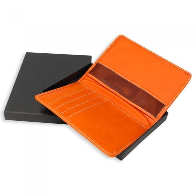 Smooth PU Leather Passport Cover with Card Slots — View 5