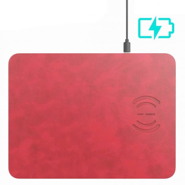 Qi Wireless Charging Mousepad with PU Leather Surface — View 3