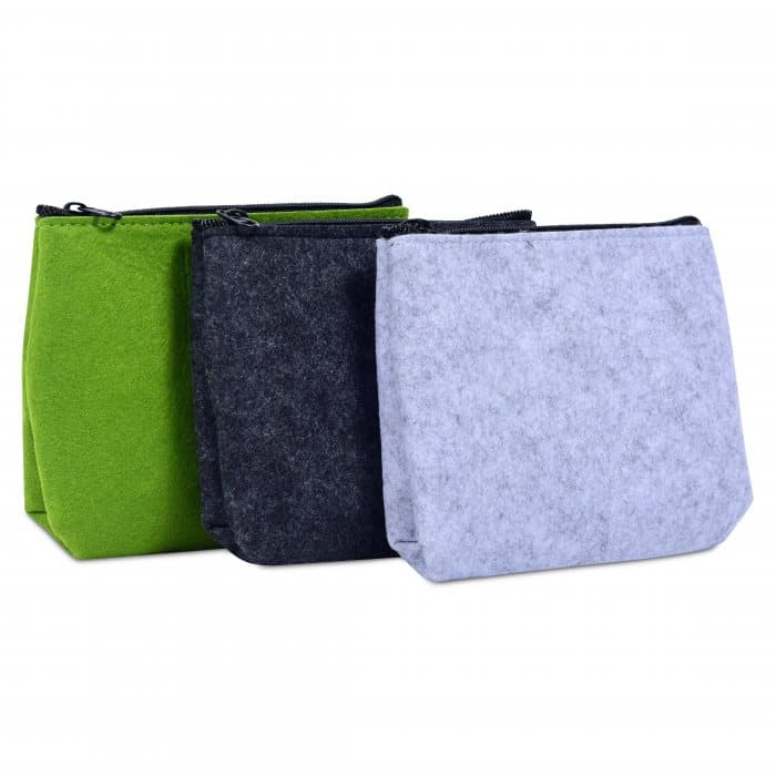Basic Wool Felt Zip Pouch for Everyday Storage — View 1
