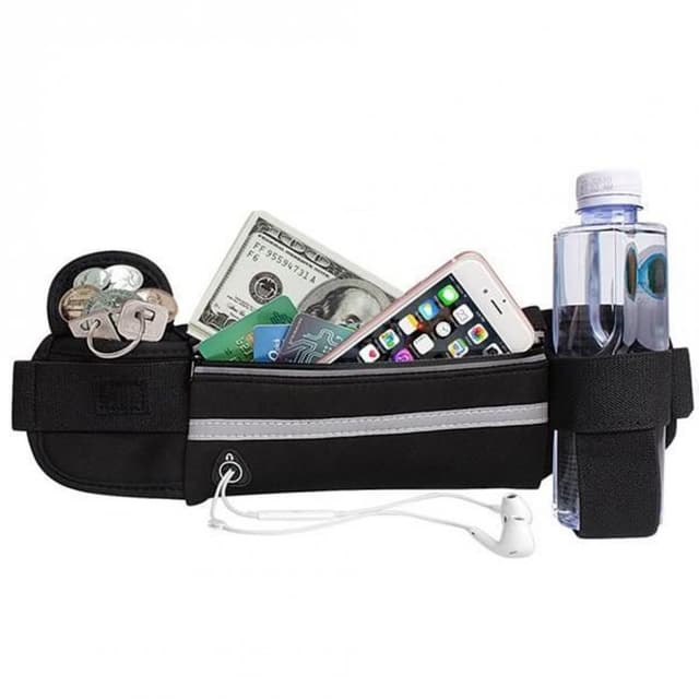 Basic Elastic Sports Waist Pouch with Adjustable Belt — View 2