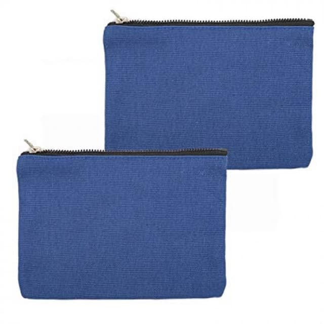 Canvas Zipper Pouch for Makeup Stationery and Daily Essentials — View 3