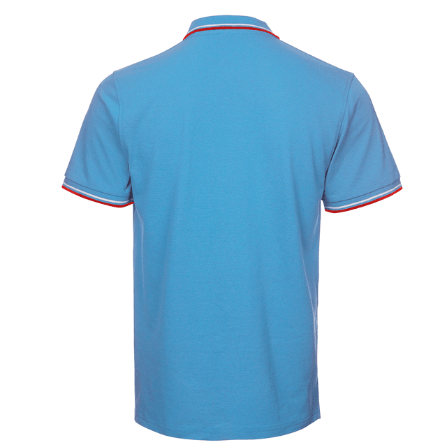 Multi-Tone Collar and Cuff Cotton Blend Polo Shirt — View 2