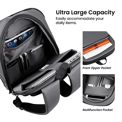 15.6 inch SLIM Expandable Laptop Backpack for Daily Commutes — View 3