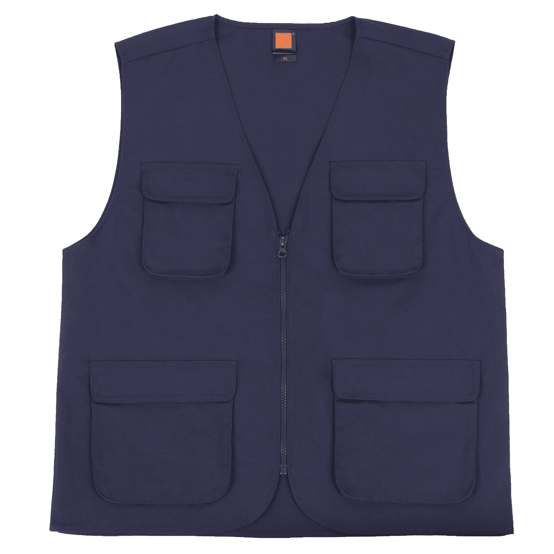 Canvas Utility Vest with Four Pockets — View 1