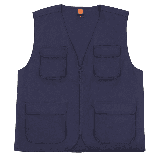 Canvas Utility Vest with Four Pockets — View 1