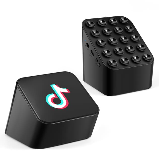 2-in-1 Suction Bluetooth Speaker with Built-In Phone Stand — View 2