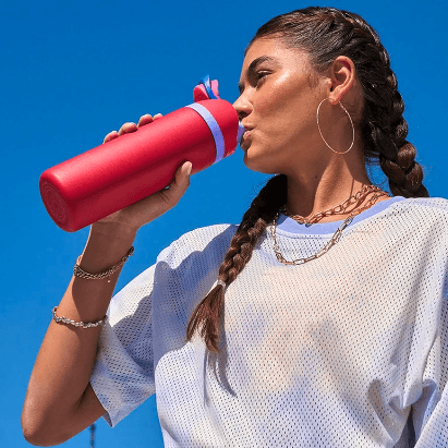 700ml Insulated Dual-Sip Water Bottle with Straw and Spout — View 2