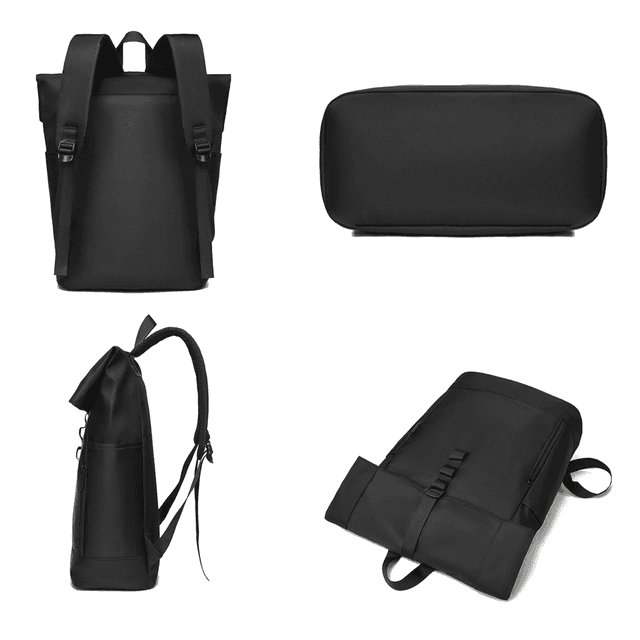 Minimalist Rolltop Backpack with Waterproof Protection and Laptop Sleeve — View 4
