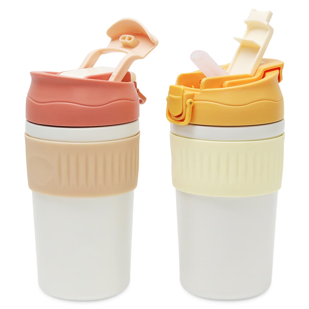 450ml Stainless Steel Insulated Tumbler with Straw and Spill Lock — View 1
