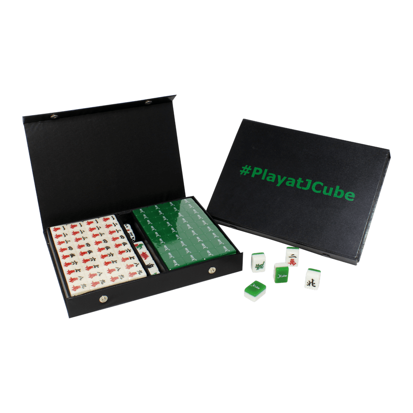 Portable Mini Mahjong Set with Engraved Tiles and Travel Case — View 1