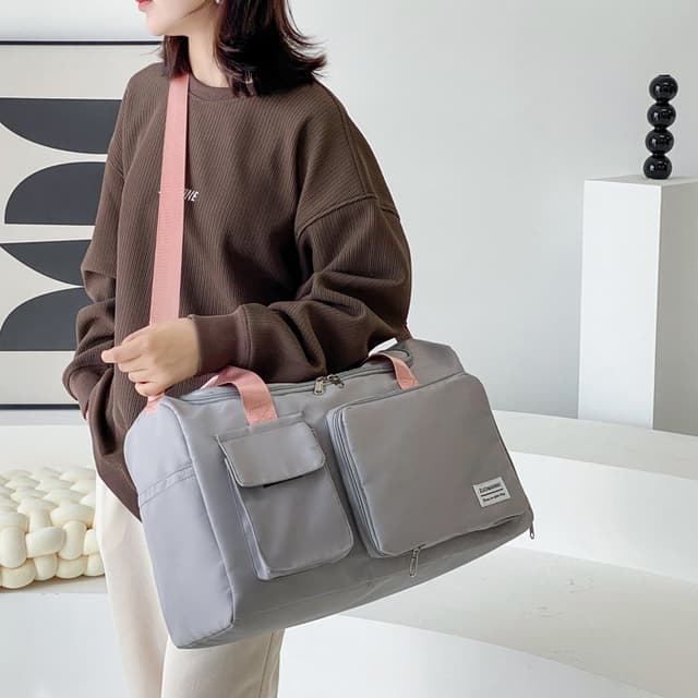 Large Capacity Travel Duffel Bag with Shoe Compartment — View 3