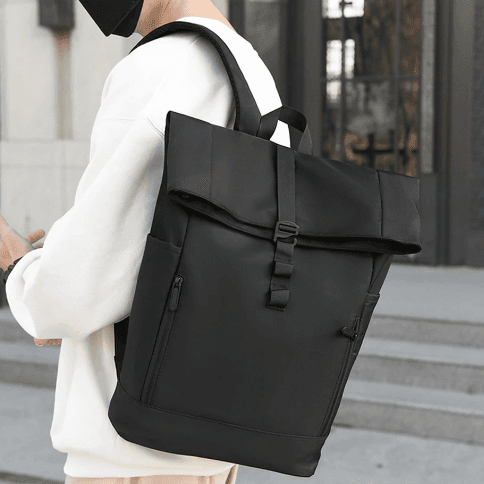 Minimalist Rolltop Backpack with Waterproof Protection and Laptop Sleeve — View 2