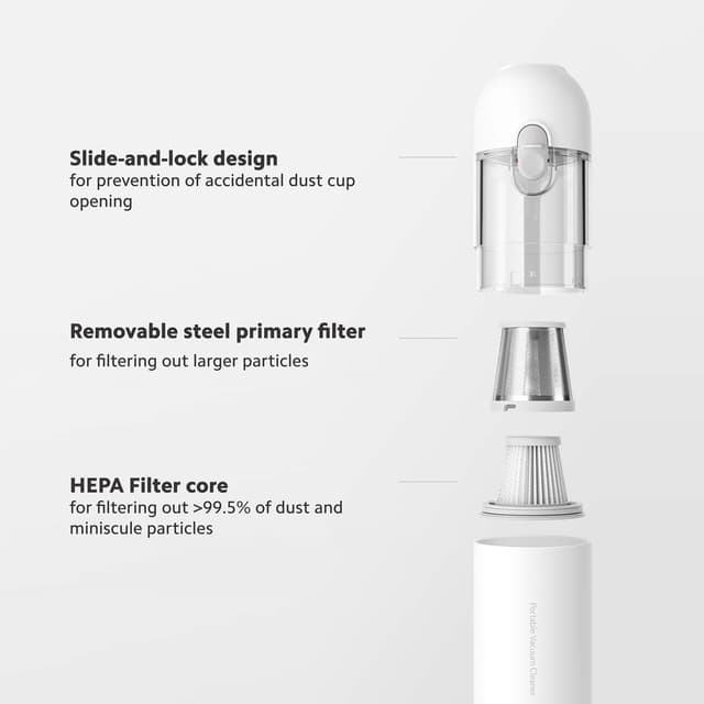 Xiaomi Cordless Mini Handheld Vacuum Cleaner for Desk and Car — View 2
