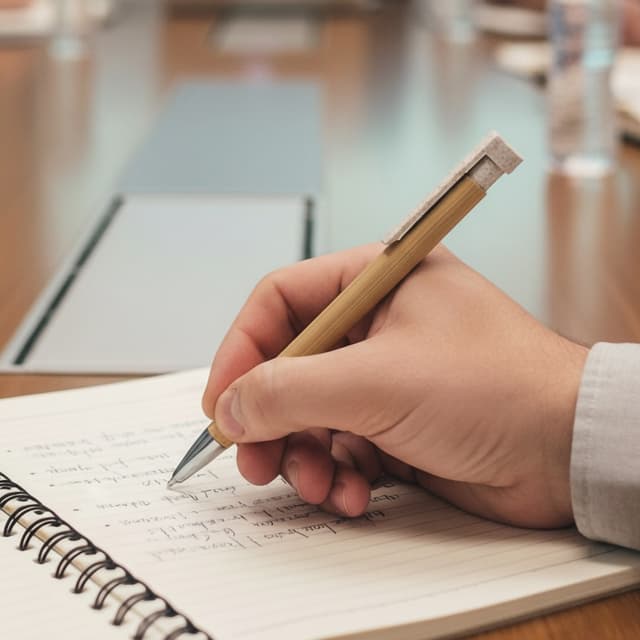Eco-Friendly Bamboo and Wheat Straw Ballpoint Pen — View 3