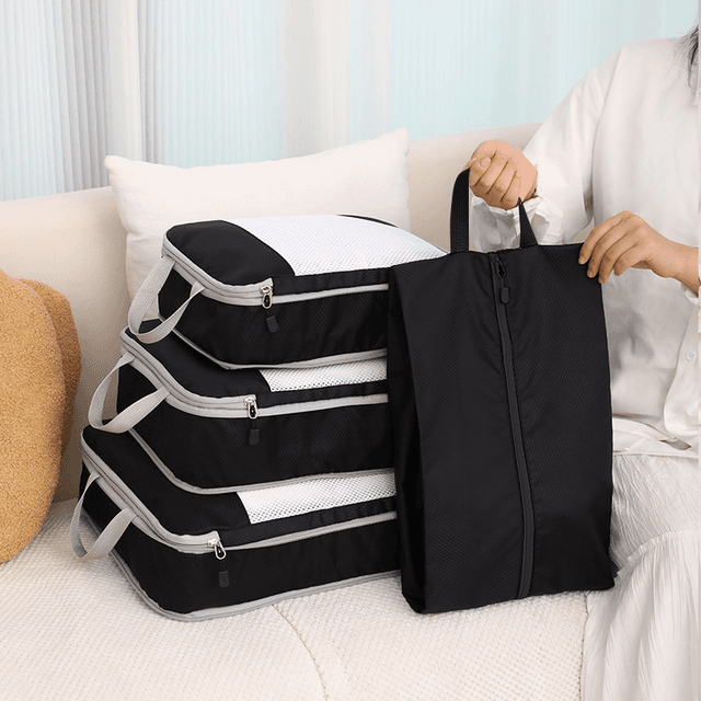 4-Piece Compression Travel Packing Cube Set — Water-Repellent Nylon — View 2
