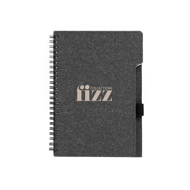 A5 Recycled Paper Spiral Notebook — 140 Pages Eco-Friendly Corporate Gift — View 4