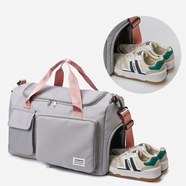 Large Capacity Travel Duffel Bag with Shoe Compartment — View 2