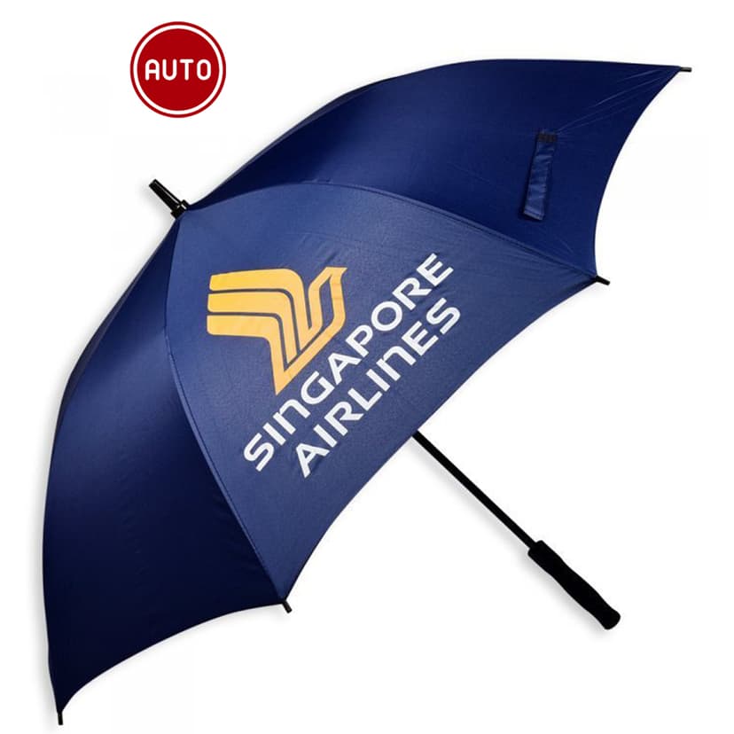 Premium 27-Inch Golf Umbrella with Fibre Frame and Logo Print — View 1