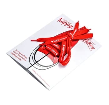 Fully Customised Branded Shoelaces with Backing Card — View 1