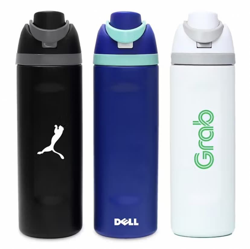 700ml Insulated Dual-Sip Water Bottle with Straw and Spout — View 1