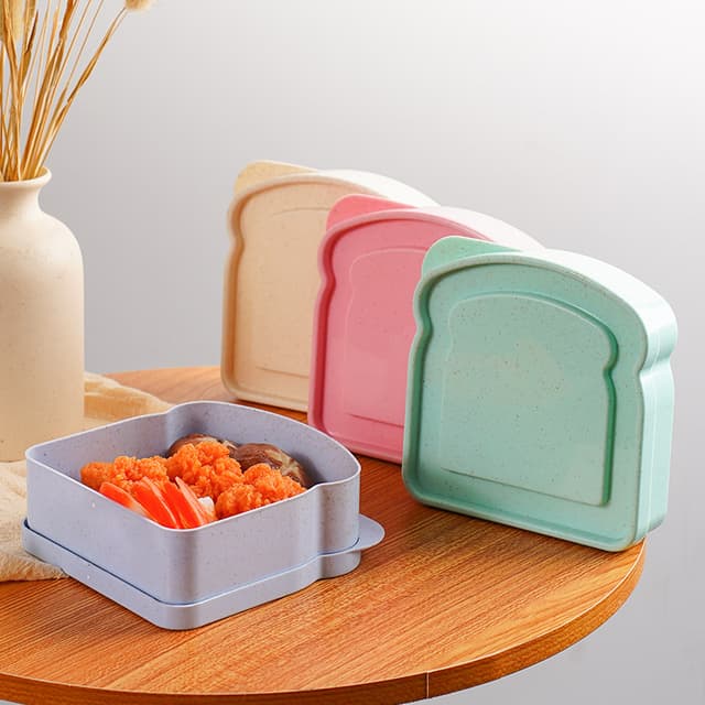 Eco Wheat Straw Lunch Box for On-the-Go Meals — View 2