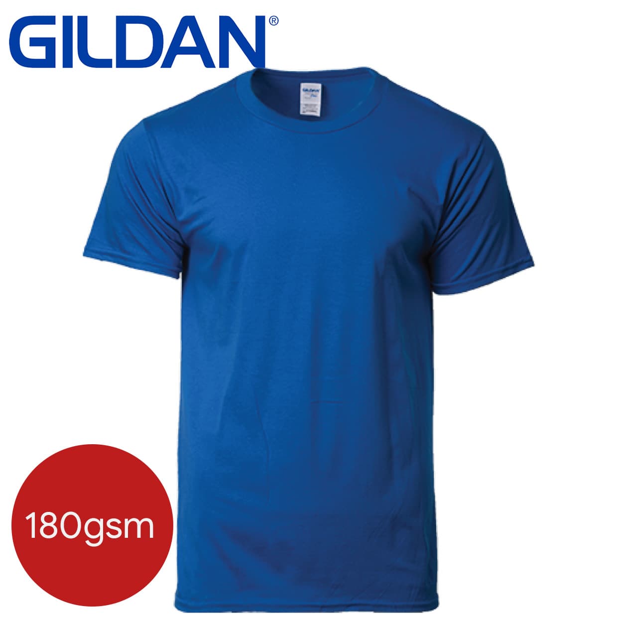 Gildan 180GSM Premium Cotton T-Shirt — Screen Print or Embroidery — View 1