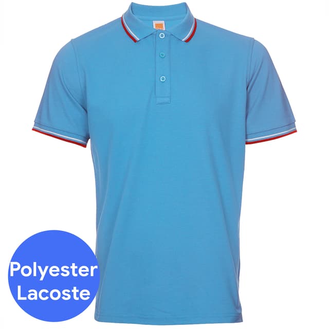 Multi-Tone Collar and Cuff Cotton Blend Polo Shirt — View 1