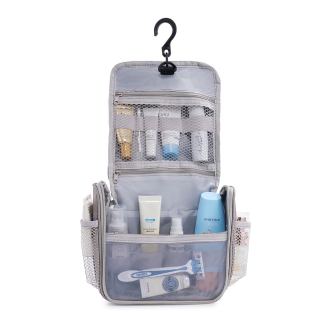 Hanging Nylon Toiletry Pouch with Hook for Business Travel — View 3