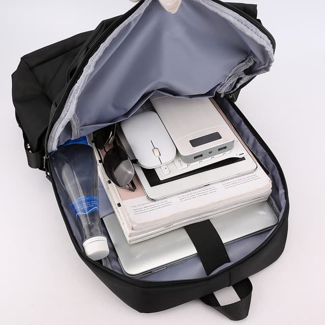 Anti-Theft Laptop Backpack with USB Charging and Earphone Port — View 5