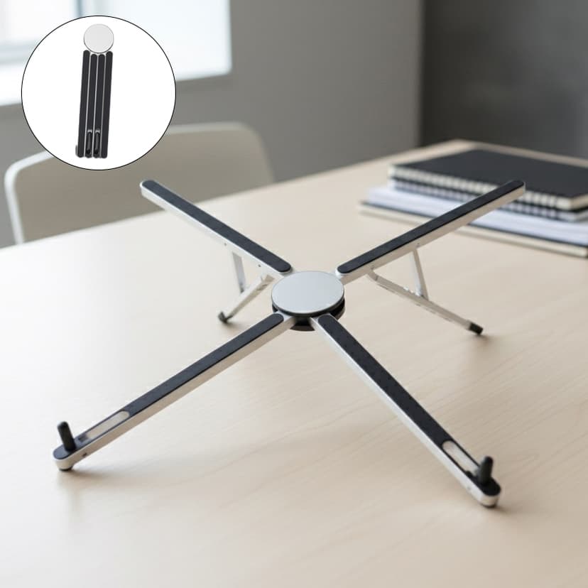 Adjustable Portable Laptop Stand for Ergonomic Desk Setup — View 1