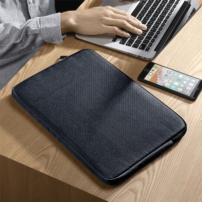 15 inch GO Polyester Laptop Sleeve with Padded Body — View 2