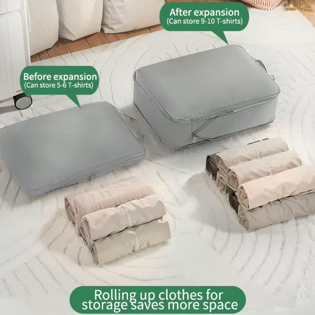 Six-Piece Travel Luggage Organiser Set for Neat Packing — View 4