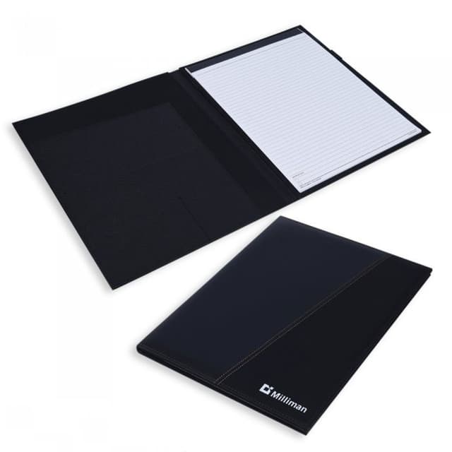 Classic A4 PU Leather Conference Folder with Notepad — View 2